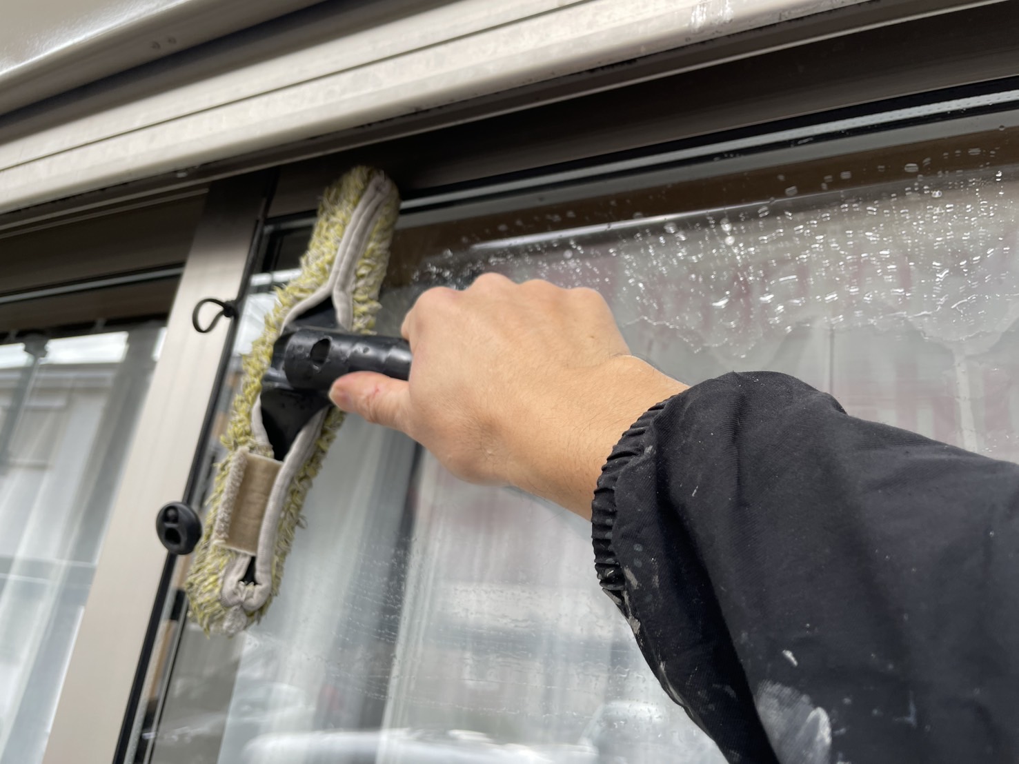 相模原市南区O様邸外壁屋根塗装工事　確認・清掃作業