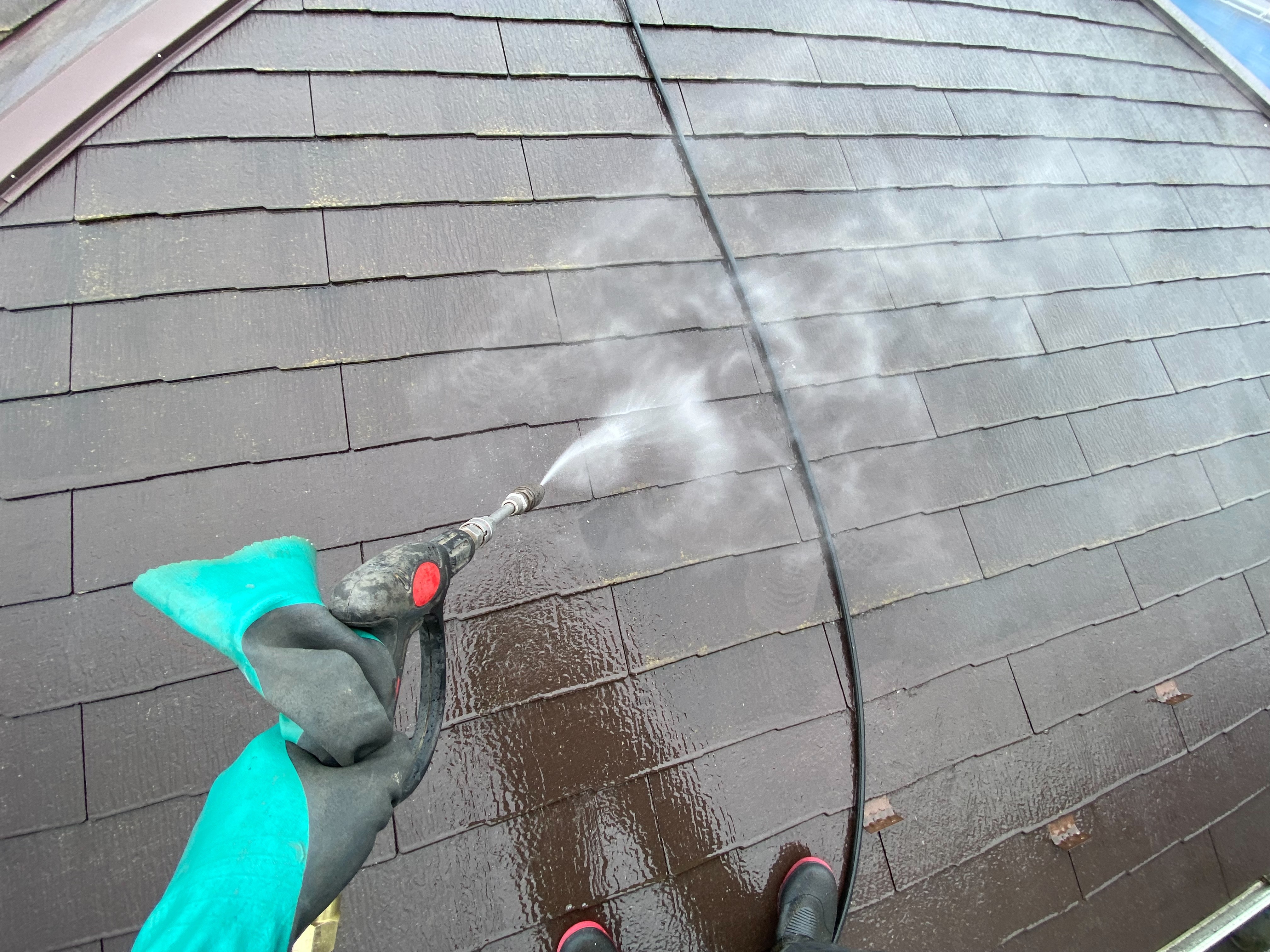 相模原市南区H様邸外壁屋根塗装工事　高圧洗浄工事