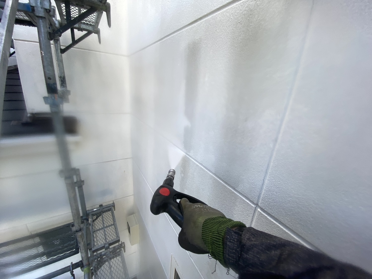 相模原市南区O様邸外壁塗装工事　高圧洗浄工事