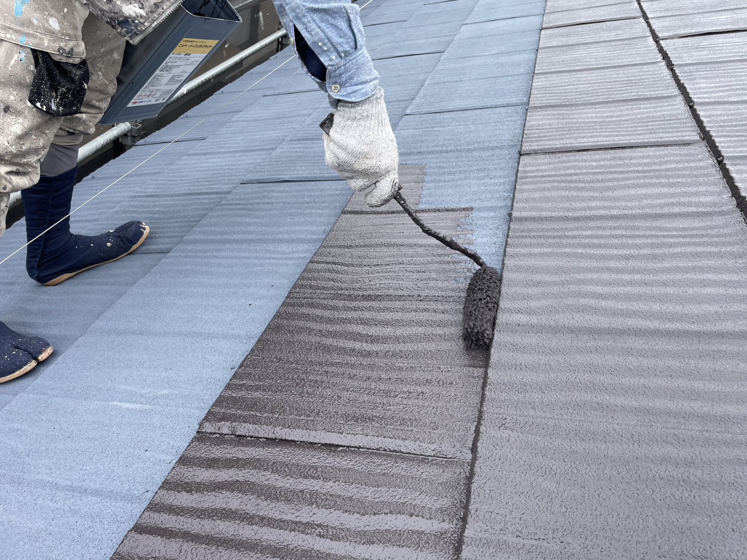 相模原市南区H様邸　屋根中塗り工事