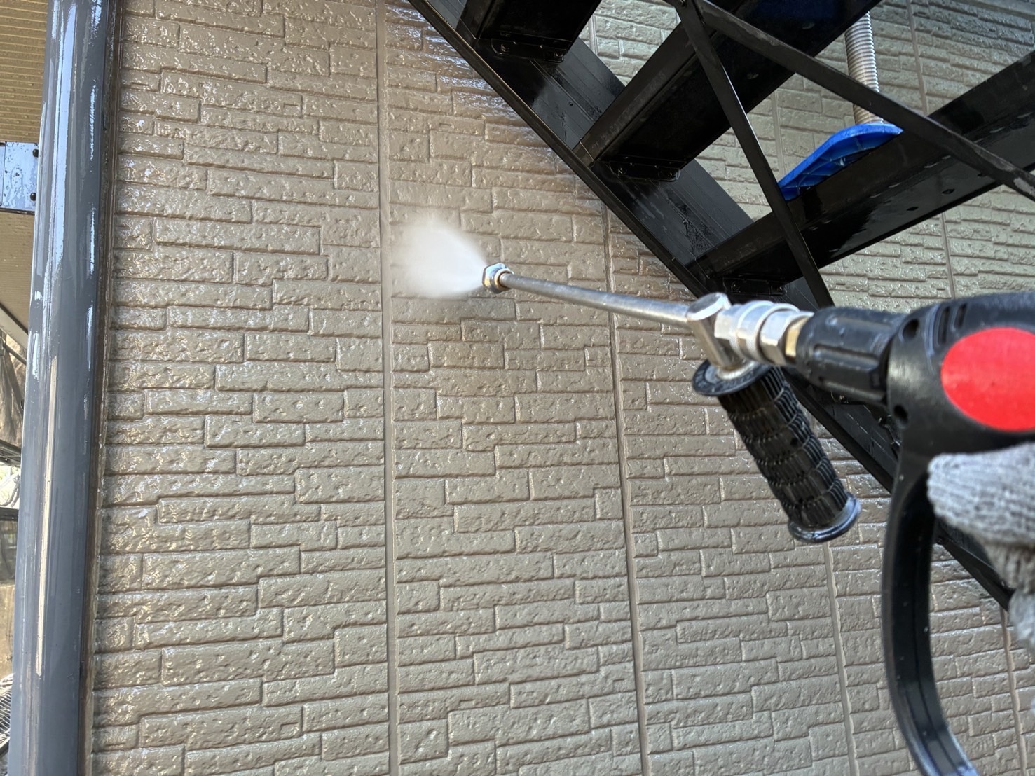 相模原市南区A様邸外壁塗装工事　高圧洗浄工事