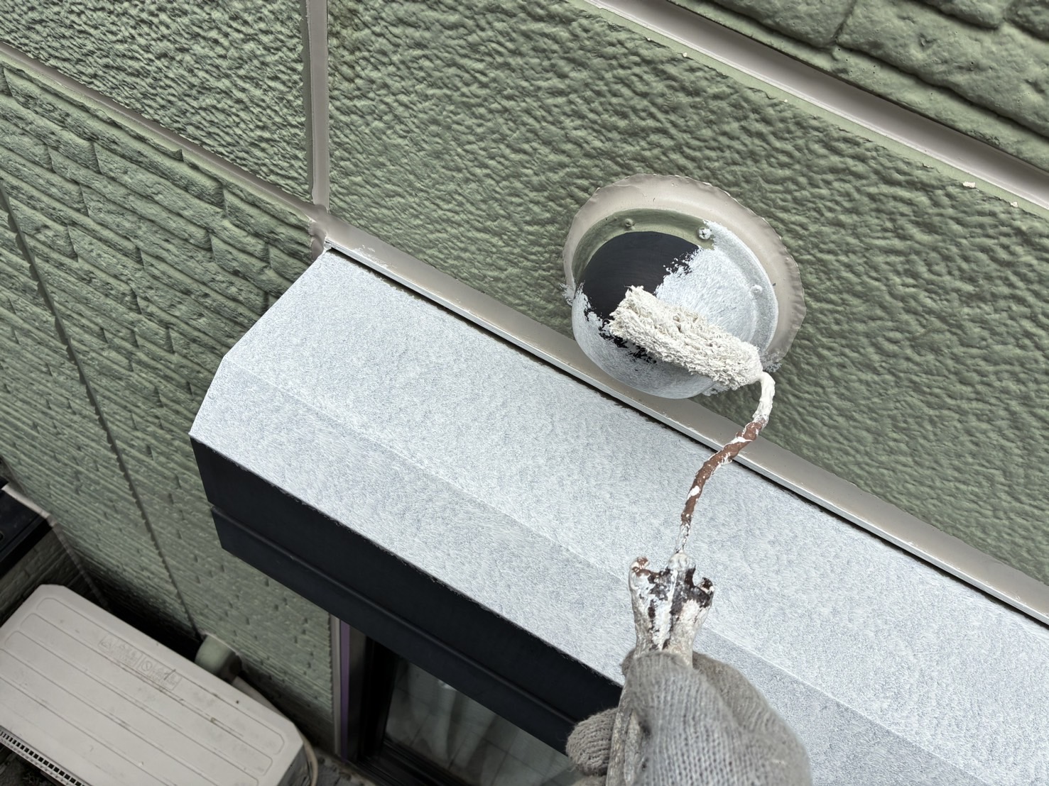 相模原市南区A様邸外壁塗装工事　附帯部下塗り